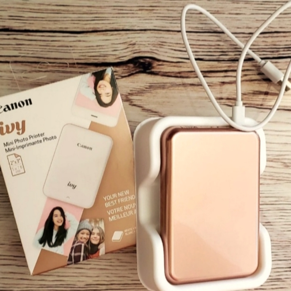 New-CANNON IVY MINI PHOTO PORTABLE PRINTER & 20 SHEETS PHOTO PAPER